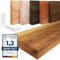 LAMO Manufaktur Wandregal Holz Gerade | Regal Farbe: Rustikal | mit weißem Industrial Regalträger | 160 cm