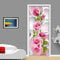 FHKGIUJAD 3D Türtapete Selbstklebend Pvc Türposter Rosa Mode Blumen 3D Bewirken Fototapete Türfolie Poster Tapete Abnehmbar Wandtapete Für Wohnzimmer Küche Schlafzimmer 95X215Cm