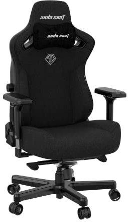 Anda Seat Kaiser 3 Gaming-Stuhl für Erwachsene – XL-Liegestühle für Videospiele, Stoff, ergonomischer Gaming-Stuhl, strapazierfähige Nacken- und Rückenstütze, Lendenwirbelstütze, luxuriöser schwarzer