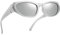 COASION Herren Polarisierte Sonnenbrille Y2k Men Vintage Sport uv400 Brille Futuristische Sonnenbrille（A9 Silber/Verspiegeltes Silber）