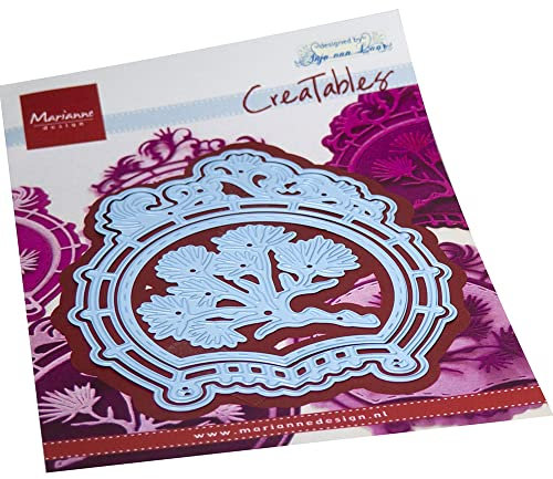 Marianne Design LR0780 Creatables Präge-und Stanzschablone, Anjas schicker Rahmen, für Handwerksprojekte, Metallpapier, Light Blue, One Size