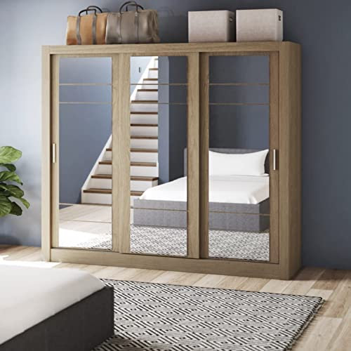 3 door sliding Mirror Wardrobe