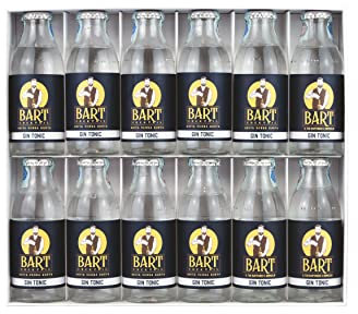BART Kit Gin Tonic, 12 Cocktail pronti da bere, Cocktail Set, Gin Tonic kit regalo, Bottigliette in vetro monodose da 125ml, Made in Italy (BOX DA 12)