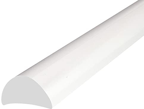 Shower or Bath Threshold Water Barrier Seal Strip | 80cm, 90cm, 140cm, 200cm or 250cm Long | Clear, White or Black | Used in Wetrooms or with Doors/Screens | Rigid Material | SEAL055 (200cm White)