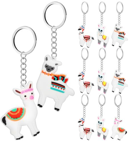 DECHOUS 12CS Alpaca Schlüsselanhänger: Mini Cartoon Schlüsselanhänger Partei Bevorzugt DekorativeTier Anhänger Schlüsselanhänger alpaka geschenk für Party Mitgebsel, Kindergeburtstag