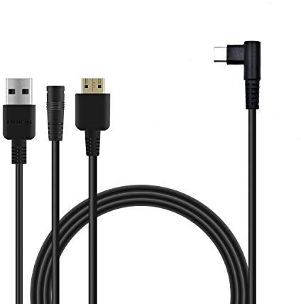 Spaseeba 3-in-1 Cable for HUION Graphics Drawing Tablet Monitor KAMVAS Pro 16 Pro 13 GT-133 and Pro 12 GT-116 with HDMI, Power and USB Cables