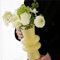 JSPYFITS Moderne Glasvasen, 20 cm hoch, vierschichtige Glasvase, Blasenblumen, Vasen, dekorativ, milchig gelbe Gläser, Tischvase für Hochzeit, Einweihungsgeschenk