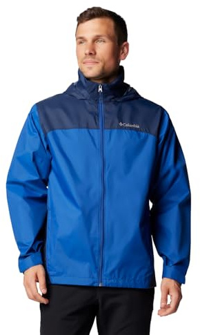 Columbia Men's Glennaker Lake II Rain Jacket, Mountain Blue/Collegiate Navy, Large