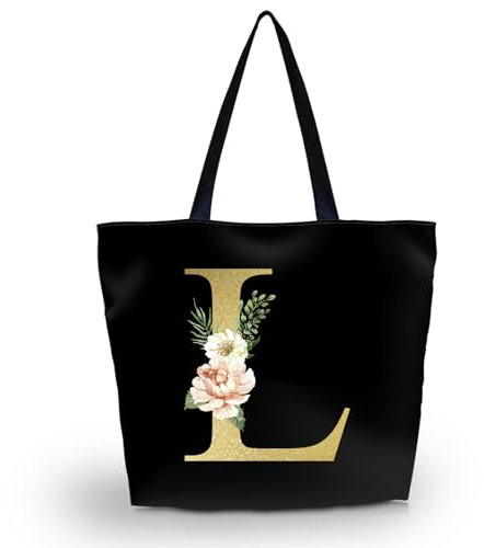 AOKSUNOVA Einkaufstasche mit reißverschluss Personalisierte Geschenke für Frauen Stoffbeutel Groß Shopping Bag Shopper Tasche Faltbar