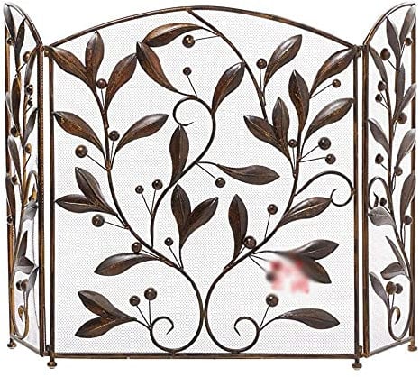 Parascintille Parascintille in ferro verniciato a polvere con griglia fine per caminetto e stufa Parascintille parafiamma Indipendente 3 volte (Bronzo)