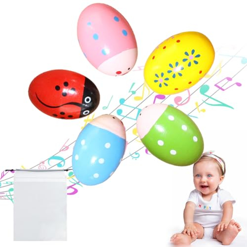 Shaker de Huevo, Huevo de Percusión, Maracas en Forma de Huevos, Huevos de Maracas, Forma de Huevo Shakers, Huevos Musicales, Maracas de Huevo, Juguetes Musicales de Percusión, con Bolsas de Zapatos