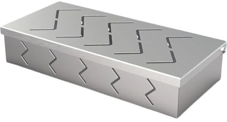 Räucherbox, Räucherbox für Holzkohlegrill - BBQ Hackschnitzelbehälter,BBQ-Edelstahl-Holzspänebox, Barbecue-Grillzubehör für Outdoor-Camping