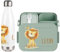 wolga-kreativ Personalisiertes Set Mepal Brotdose und Trinkflasche lustige Tiere Löwe für Jungen und Mädchen - Bento Lunchbox mit Fächern und Unterteilung Geschenk Schule Kindergarten