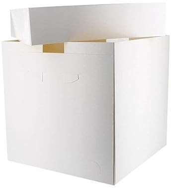 Culpitt 8 White Tall Cake Boxes, Pack Of 10, 8 x 8 x 8, Ideal for Transporting High Decorated Cakes