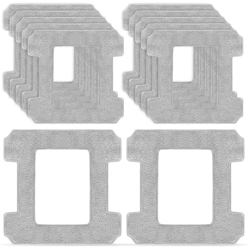 Lot de 12 tampons de nettoyage de rechange pour robot nettoyeur de vitres ECOVACS WINBOT W2 Omni / W2 / W1 Pro / W1 - Les chiffons en microfibre lavables nettoient efficacement les taches et la