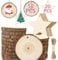 38 Stücke Weihnachtsdeko Holzscheiben,18 Baumscheiben mit Loch 7-8cm, 20 Holzsterne Zum Basteln, Rund Holzanhänger Weihnachten zum Bemalen, für Handwerk DIY, Party Herbstzeit Deko,mit Juteseil