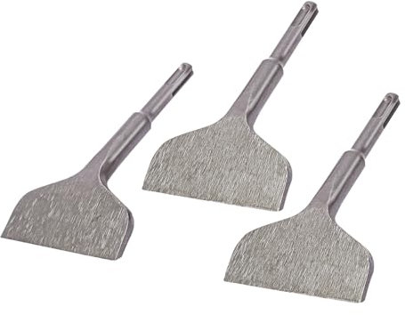 IHDYPPEW 3 PCS Wide Cranked Removal Chisel – 2.95 Inch High Performance SDS Plus Angled Bent Tile Removal Chisel, Ceramic Tile Remover Tool Perfect for Home Improvement Projects(2.95 X 6.5)