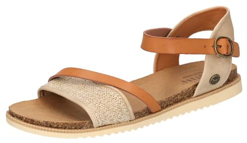 MUSTANG Femme 1392-808 Sandale, Beige, 38 EU