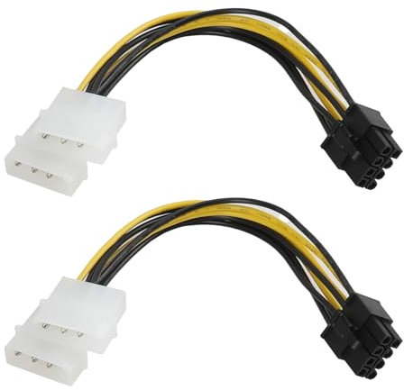 brileze 8 Pin PCIe to 2 X 4 Pin Molex Power Cable GPU Graphics Card Cables PCIe to Molex Express Cable Adapter 4D-8P Video Card Power Converter