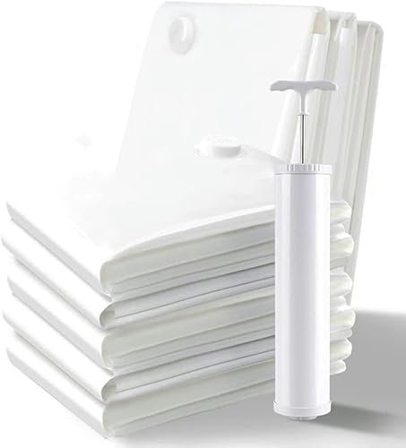 Bolsas de almacenamiento al vacío resistentes, bolsas de vacío grandes con bomba manual, bolsas a prueba de humedad, paquete de 4, 50 x 70 cm