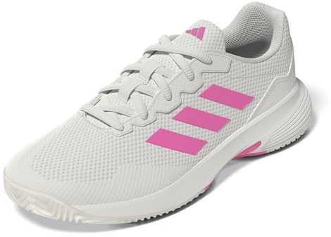 adidas Damen Gamecourt 2.0 Tennis Shoes, core White/Lucid pink/core Black, 41 1/3 EU