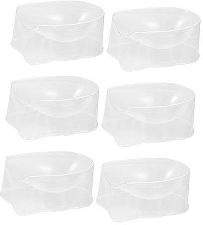 Didiseaon 6pcs Nail Dip Powder Tray Portable Dipping Powder Holder for Manicure Durable Nail Art Tool with Smooth Surface for Easy Cleaning