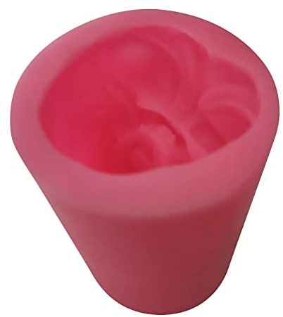 Deswtrer Molde de silicona 3D con diseño de Buda para velas, molde de fundición, molde de silicona de Buda, resina, yeso, manualidades, B