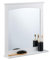 Relaxdays Badezimmerspiegel mit Ablage, Bad, Flur, rechteckig, HxBxT: 60 x 55 x 11 cm, MDF, Spiegel zum Aufhängen, weiß