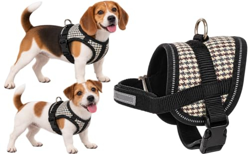 Hund Geschirr Eeny Meeny Blau & Braun S 18-28cm 31-40cm 8,5cm 15mm