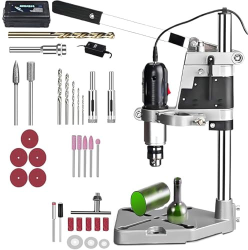 QINPI Tragbarer Glasflaschenschneider, 36-teilige Multifunktionale Flaschenschneidemaschine Zum Bohren, Schleifen, Polieren Und Schneiden Von Weinflaschen, Keramikschneider Für Heimwerker