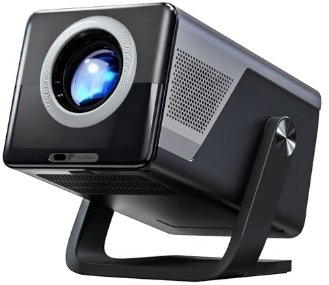8K Supported Android 14 OS Smart Projector, 2000ANSI Mini Projector with Auto Focus, 0.8:1 Short Throw for 60-200 Screen, WIFI6 & BT5.4, Home Theater Outdoor Projector