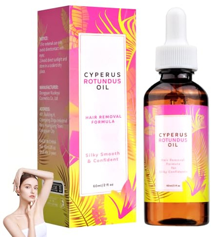 Olio Di Cyperus Rotundus, 60ml Olio Naturale Di Cyperus Rotundus Per La Depilazione, Cyperus Rotundus Oil, Cyperus Oil, Riduce La Crescita Dei Peli E Perfeziona I Pori, Adatto A Tutti I Tipi Di Pelle