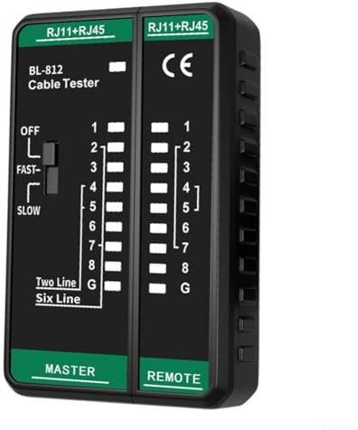 TLP-123A Netzwerkkabel-Tester für RJ45 RJ11 Leitung Durchgangsprüfung Erkennung von Kurzschlüssen öffnet und verdrahtet bis zu 300 Meter
