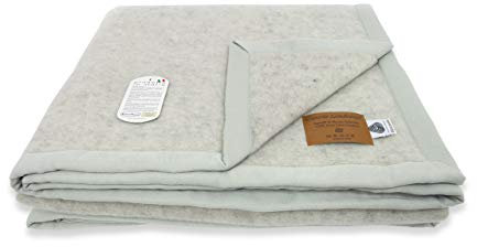 BIANCHERIAWEB Coperta Invernale Modello Lambswool in 100% Pura Lana Vergine Singolo Grigio Luna