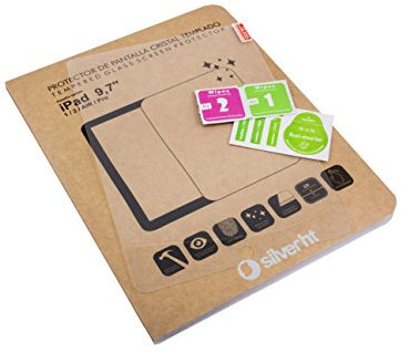 Silver HT 1211 - Protector de pantalla para Apple iPad Air 1 y 2, Cristal Templado