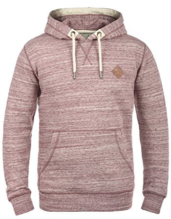!Solid SDKevin Herren Kapuzenpullover Hoodie Pullover mit Kapuze Kordelzug Rippbündchen Kängurutasche Baumwollmischung Regular fit, Größe:XL, Farbe:Wine Red (0985)