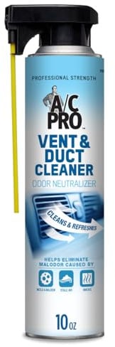 InterDynamics Certified A/C Pro Vent and Duct Cleaner, Professional Strength Odor Eliminator for Cars, Truck, HVAC, 10 Oz