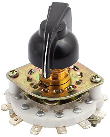 sourcing map KCZ 2 polo 5 Posizione 12 fascia terminale canale interruttore rotativo selettore con cappuccio