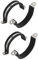 sourcing map 4pcs 45mm Dmr. Gummi ausgekleidet U Form 304 Edelstahl Schlauch Rohrschelle DE de