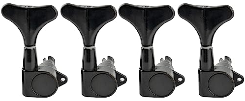 Musiclily Pro 4 in Linea Bass Meccaniche per Basso Elettrico 4 Corde, Nero