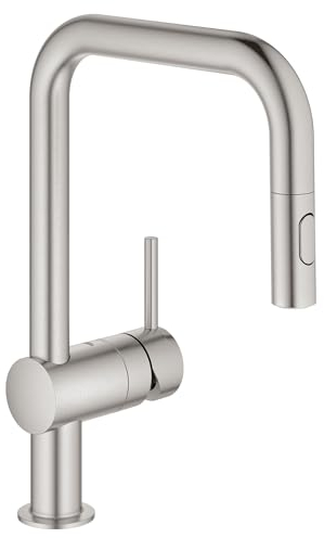 GROHE 32319DC3 Grifo de Cocina desplegable de Doble pulverización, 1,75 gpm, Super Steel Infinity