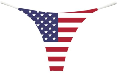 Southern Sisters Tanga-Höschen mit USA-Flagge, Weiss/opulenter Garten, L