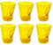 kaleidos Set 6 Bicchieri Accartocciati 22 cl Ø8 cm in Vetro Pressato Gialli