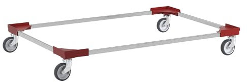 kaiserkraft | Profi-Fahrgestell | Hybrid | für Euroformat 1200 x 800 mm | rot