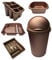 KetoPlastics ROSE GOLD 5 PIECE KITCHEN SET - 50L BULLET BIN, DISH DRAINER, WASHING UP BOWL, CUTLERY TRAY & CUTLERY DRAINER/HOLDER