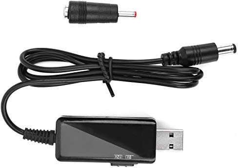 EVTSCAN - USB to DC Cable Power Bank Router Cord 5V to 9V 12V Step‑Up Digital Display Adjustable 5521m
