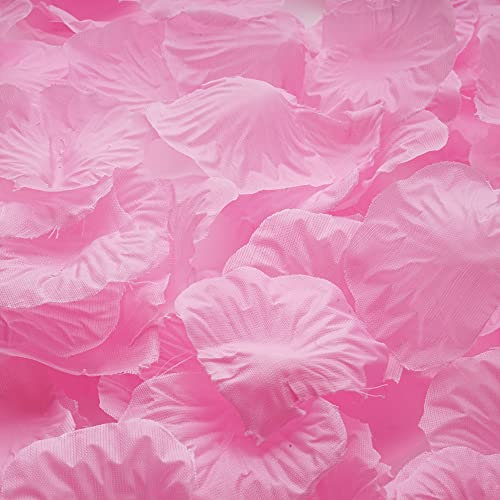 RUIYWEN 1000 Pezzi di Petali di Rosa in Seta Artificiale Colore Rosa Scuro per San Valentino, Fiori per Matrimoni, Coriandoli, Spargimento da Tavola