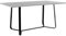 byLIVING Esszimmertisch TALEA/Moderner Küchentisch in Beton-Optik grau 160 cm/Kufen-Gestell Metall schwarz pulverbeschichtet/großer Esstisch / 160 x 76 x 90 cm (BxHxT)