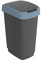 Rotho Twist Mülleimer 25l mit Deckel, Kunststoff, Blau/Anthrazit
