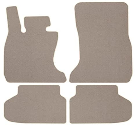 Velourmattenset für BMW 7 F01 Bj. 2008 – 2015 STD BEIGE Befestigungen Passform Neu Veloursfussmatten Automatten